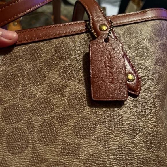 Coach Brown and Tan Tote Bag - Picture 5 of 12